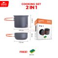 SPEEDS Alat Masak Set Mini Camping Cooking Set 2-3 Orang Nesting Stove Panci Teko Cookware Portable Tas Pantai Outdoor Ringan 003-201. 