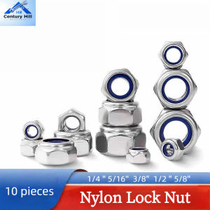 (Per 10pcs) Nylon Lock Nut  Nlylon Inset Lock Nut 1/4.5/16.3/81/25/8