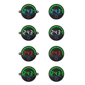 Đôi vôn kế 12V 24V kỹ thuật số LED màn hình cho năng lượng mặt trời hệ thống xe điện chất liệu nhựa ABS trường hợp khẩn cấp sử dụng