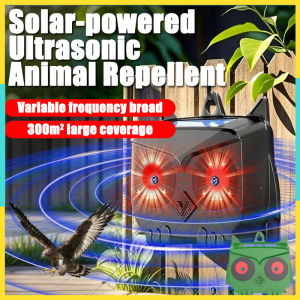 Solar-powered Ultrasonic Animal Repellent Outdoor Courtyard Bird Snake Mouse Wild Animal Expel Device