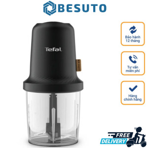 Máy Xay Thịt Mini Tefal MQ80E838 Chopper Eco Respect Công Suất 400W Màu Đen Thiết Kế Sang Trọng Máy Xay Đa Năng Tiện Lợi Gia Đình Cối Xay Thịt Tiết Kiệm Năng Lượn Nhập Đức BH 12 Tháng