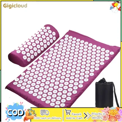 3pcs Yoga Massage Mats Set Yoga Acupuncture Mat Cushion With Storage Bag For Relieves Stress
