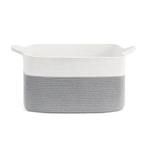 Cotton Rope Storage Basket for Organizing Shelves Decorative Woven Organiser for Toy Books Towels Multifunction