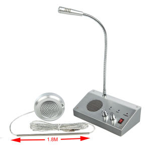 Window Intercom Speaker Anti Interference dual way window intercom system Microphone Talk Through Glass Intercom for Bank Office Hospital Counter Station Ticket
