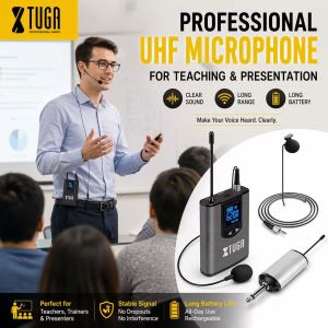 XTUGA A1 Super high frequency wireless microphoneHead-Wear Mic Volume Amplifier，for Speech Teaching Radio Loudspeakerwireless microphone for teachers