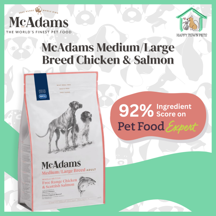 McAdams Small/ Medium/ Large Breed Free Range Chicken & Salmon Dry Dog