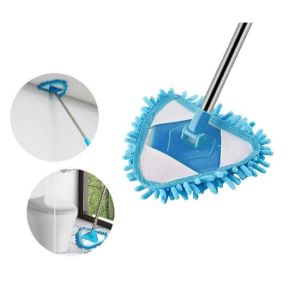 Extendable Rotating Triangle Rod Suction Dust Removal Mop Ceiling Window Cleaner Wall Duster 旋转三角形伸缩杆吸水除尘拖把
