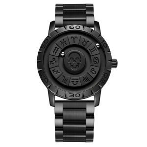LIGE Sub Brand FOXBOX Sport Men Watch Creative Stainless Steel Scrolling Beads For Men Waterproof Quartz Watches + Box