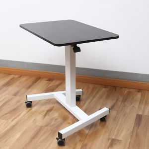 Pneumatic Automatic Lifting Desk Home Use Standing Sofa Side Table Bedside Moving Lazy Person Office PC Desk Work Table