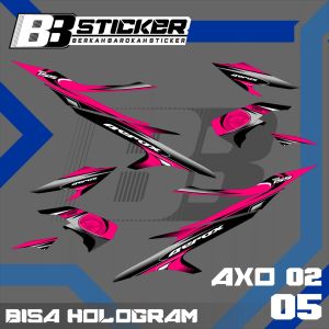 BBSticker Demak BISA HOLOGRAM Stiker Striping Aerox 155 Old Motif Racing Axo 2