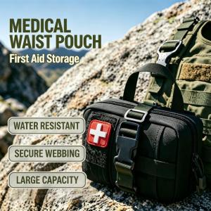 Tactical First Aid Kits Medical Bag Outdoor Molle Emergency Hunting Bag Camping Survival Tool EDC Pouch Red Cross Waist Bag