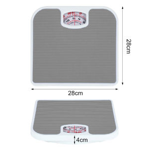 MAX 130KG Analog Body Scale Manual Bathroom Weight Scales Accurate Rotating Dial Non Slip Footmat / Penimbang Berat