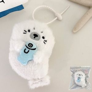 OWNNEW Những con vật biển dễ thương Móc khóa búp bê nhồi bông Cá hải cẩu cá ngựa Phim hoạt hình  dây chuyền nhồi bông  Cá mập Cua  Dây Treo Ba Lô Quà tặng ngày lễ