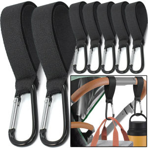 Baby Carriage Non-slip Storage Hook Baby Pram Hook Clip Stroller Velcro Hanger Stroller Carabiner Hanging Hook for Shopping Bags Wear-resistant Carabiner Buckle Stroller Accessories