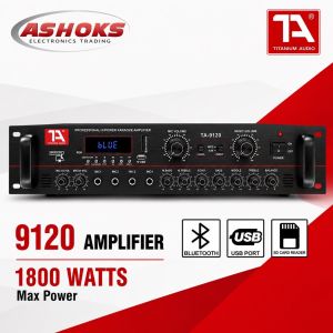 Titanium Audio TA 9120 Amplifier / 1800W / Professional High Power Karaoke Amplifier / Bluetooth SD Card USB