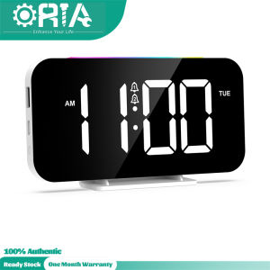 Oria Đồng hồ báo thức S cho phòng ngủ báo thức kép ngủ ngủ cạnh giường ngủ đồng hồ báo thức kỹ thuật số Đồng hồ báo thức báo động lớn cho trẻ em người lớn tà vẹt nặng