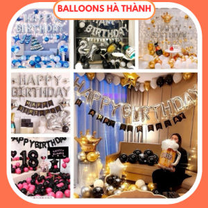 Set bong bóng trang trí sinh nhật tặng kèm số tuổi