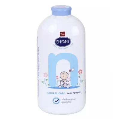 Enfant อองฟองต์ เนเจอร์แคร์ แป้งเด็ก สีชมพู และ สีฟ้า (เลือกสี) ขนาด 400 กรัม