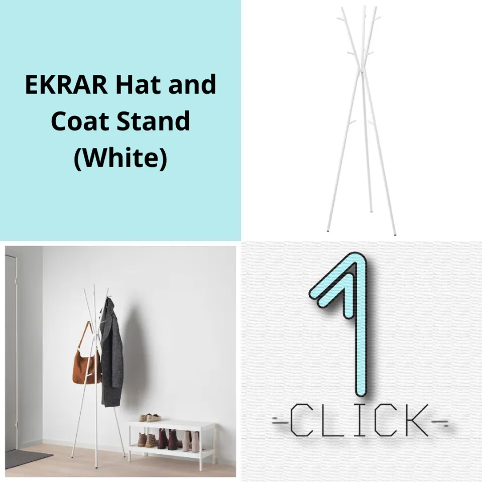 IKEA EKRAR Hat and coat stand White 169 cm Lazada