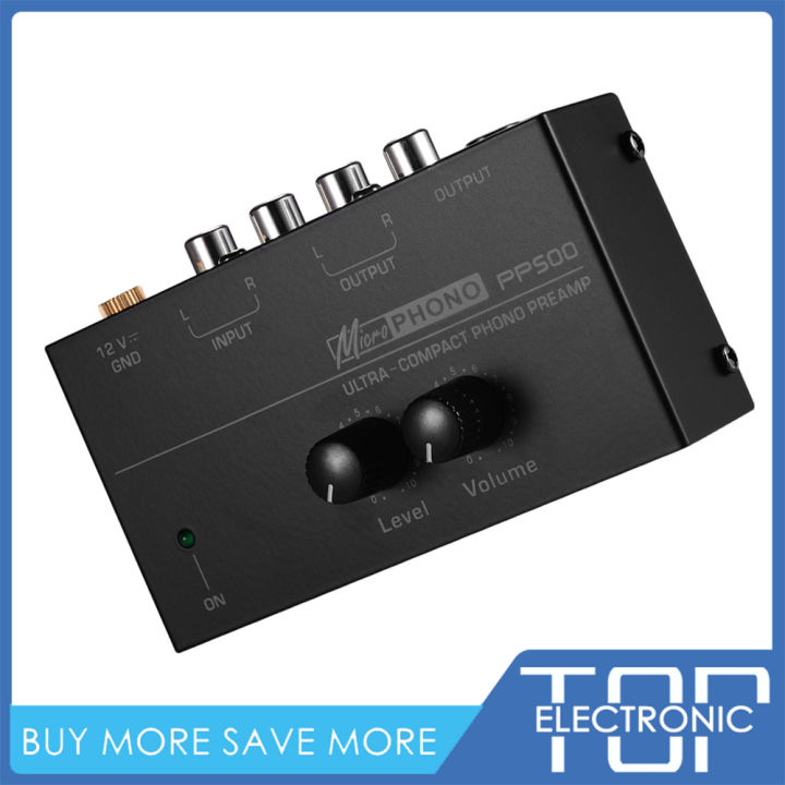 Phono Preamp Preamplifier with Level & Volume Controls