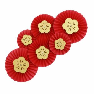 6PCS Chinese New Year Sticker Spring Festival Decoration Stickers Fan & Fu Door Stickers For Wall or Window Dec