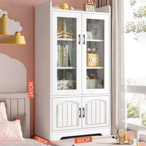 ตู้เก็บของ ตู้โชว์กระจกสีขาว เก็บของสะสม ของเล่น หนังสือ เก็บของได้อเนกประสงค์ สีขาวมินิมอล พร้อมส่งทันที