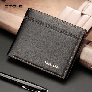 OTOHE Men Wallets Short Wallets Soft PU Leather Purse Fashion Bifold Wallet Money Cash Purses Clasp Coin Pouch ID Credit Cards Holders for Business Travel Office