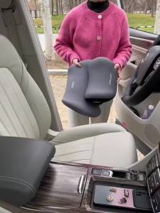 Atlodas Car Headrest & Lumbar Support Cushion Car Lumbar Support Pillow and Car Neck Pillow Kit Ergonomic Car Seat Headrest & Lumbar Cushion with Adjustable Strap for Neck Back Pain Relief (Black)