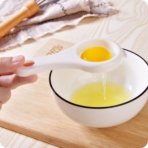 Alat Pemisah Kuning dan Putih Telur Egg Separator Sendok Saringan Pemisah Kuning Putih Telur Telor Alat Masak Kue Pastry Dapur Serbaguna Penyimpan Wadah Telur Gratis Ongkir Bisa COD