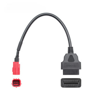 OBD2 6-Pin Diagnostic Cable for Honda Motorcycle & Piaggio Vespa Scooter - ECU Scanner Adapter Lead for Moto Guzzi Fault Code Reader Tool Motorbike‌