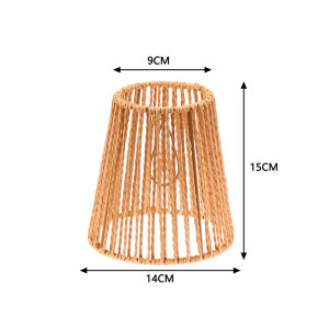 Fantic 1 Piece Vintage Hanging Lampshade Handmade Woven Lamp Shade For Living Room Bedroom Hotel Simulated Rattan Light Fixture
