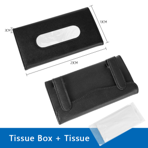Car tissue box sun visor seat back sunroof car drawer box bag hanging creative leather car interior products