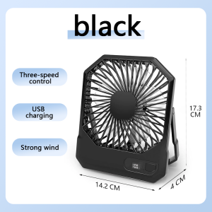 USB Desk Fan [USB Powered] Strong Airflow & Quiet Operation 3 Speed Wind Mini Table Fan for Home Office Bedroom Desktop