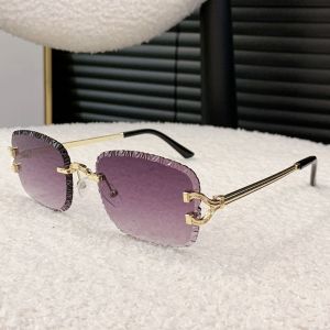 NOER Rimless Frame Rimless Sunglasses Gradient Sunglasses Gradient Tint Fashion Sunglasses Fashion Irregular Edge Sunglasses Square Sunglasses Women