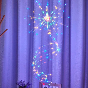 Firework String Lights Indoor Outdoor LED String Lights Fireworks Lights with Remote 8 Modes for Christmas Wedding Party Garden Outdoor Indoor Decorations String Lights Fairy Light