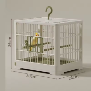 Portable Bird Travel Carrier Cage  with Handle Parrot Travel cage Medium Birds for Cockatiels Conures with Free Tray Feeder Stand Hook Food Cup