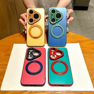 For Huawei Pura 90 Pro Max Case Hard With Ring Wireless charging Protect Back Cover Case For Huawei Pura 80 Pro Shell
