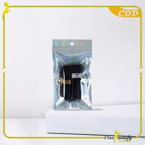 ONE-C1104 Plastik Klip Hologram Flat Packaging Bungkus Makanan Bumbu Plastik / Ziplock Hologram Foil