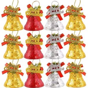 12/20Pcs Christmas Bells Gifts Christmas Tree Jingle Bells Xmas Tree Hanging Pendants Christmas Decoration for Home