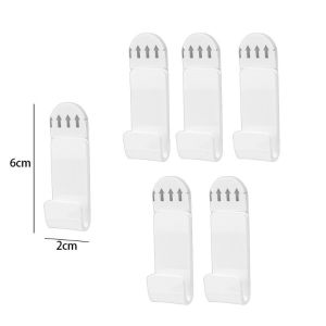 6Pcs/set Vinyl Record Display Rack Acrylic Punch-Free Wall-Mounted Album Cover Record Rack Bedroom Living Room Home Decoration