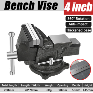 【1s Champ】Heavy Duty Bench Vise Original High Quality 360° Swivel Base Vise 4Inch 5Inch 6Inch 8Inch 10Inch multifunctional Combined Vise For WoodWorking And Metal Works Cast Iron Bench Vise Gato
