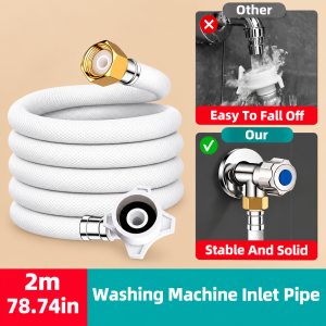 Washing Machine Inlet Hose Water Supply Pipe | Replacement Hose | Universal Washing Machine Water Hose - 1.5m / 2m