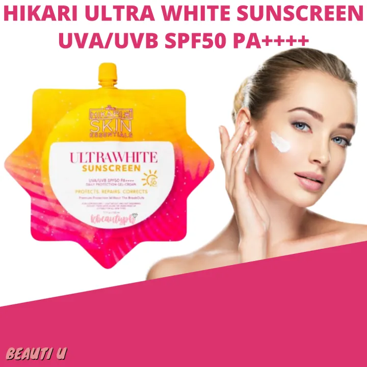 ORIGINAL HIKARI Sunscreen Gel Cream Skin Essentials Ultra White Sun ...