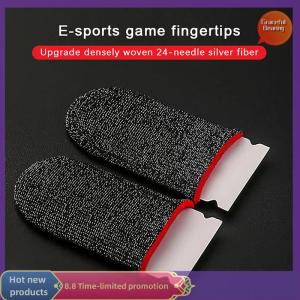 Graceful 2PCS Gaming Finger Sleeve Breathable Fingertips For Games Anti-Sweat Touch Screen Finger Cots Cover Sensitive Mobile Touch Glove