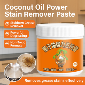 Coconut Oil Stain Remover Stainless Steel Cookware Cleaner Bathroom Toilet Floor Polishing Cleaning Paste Multi Surface Household Cleaner Powerful Oil Stain Removal Agent