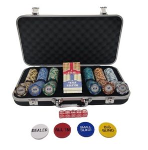 【Monte Carlo Gold】Customizable Poker Chips Set / 300pcs or 500pcs / 14g Heavy Chips【Ship Out 24Hrs】