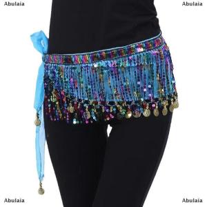 [COD] Abulaia Boho Bellydance Hip Scarf W Dangling Sequins Sequins Hip Scarf Dance Performance Clothing Jazz Dance Accessories Show Costumes