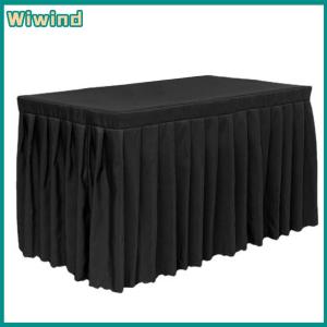【Wiwind】กระโปรงขนาดใหญ่ผ้าปูโต๊ะสีทึบผ้าปูโต๊ะสี่เหลี่ยมผืนผ้าReusableนิทรรศการตารางสำหรับงานแต่งงาน/ห้องจัดเลี้ยง/ร้านอาหาร