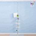 BEST SELLING Wise Organizer Wall Mount Rack Storage Stainless Steel 4 Tier Telescopic Adjustable Bathroom Multi Corner Shelf Shower Organizer. 