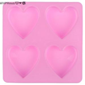 WP💓💛💖 4 Cavity Handmade Silicone Soap Mold Heart 3d Craft Soap Making For Candle